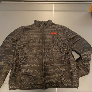 Black puffy coat, medium